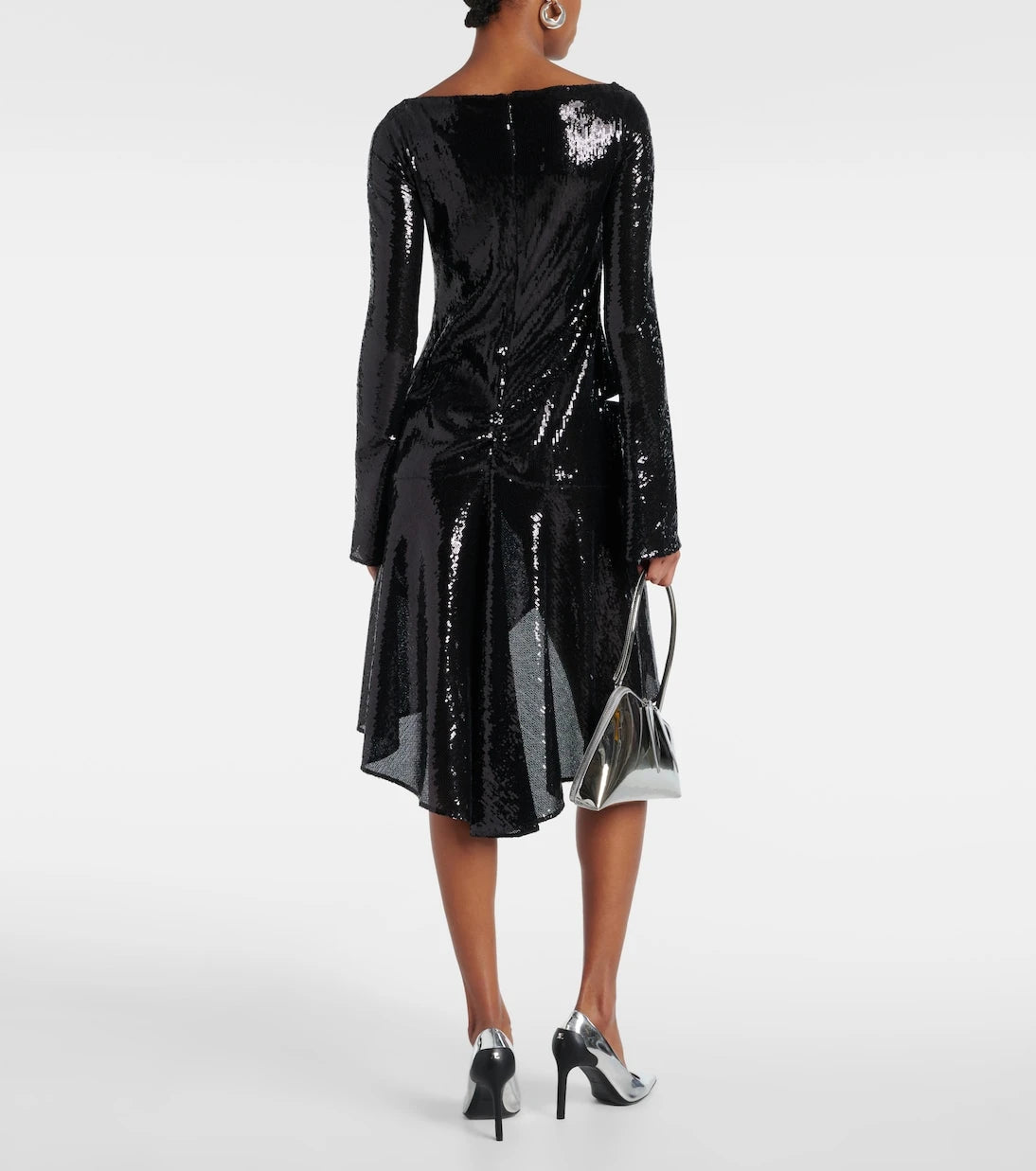 Courrèges - Ellipse sequined cutout midi dress
