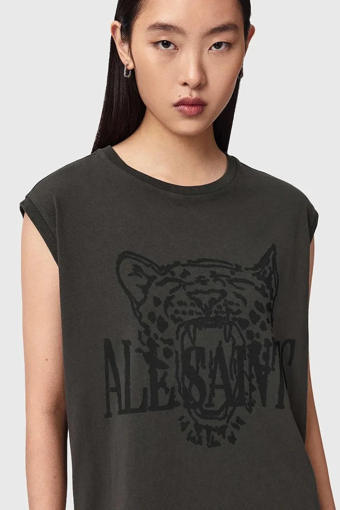 AllSaints рокля от памук WILD