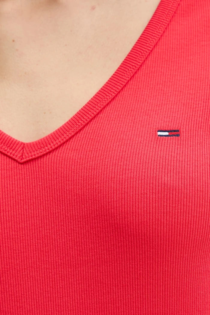Tommy Jeans kadın pamuklu elastan tişört