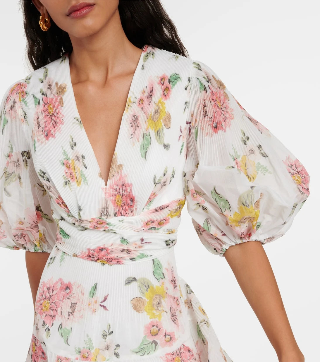 Zimmermann - Floral pleated minidress