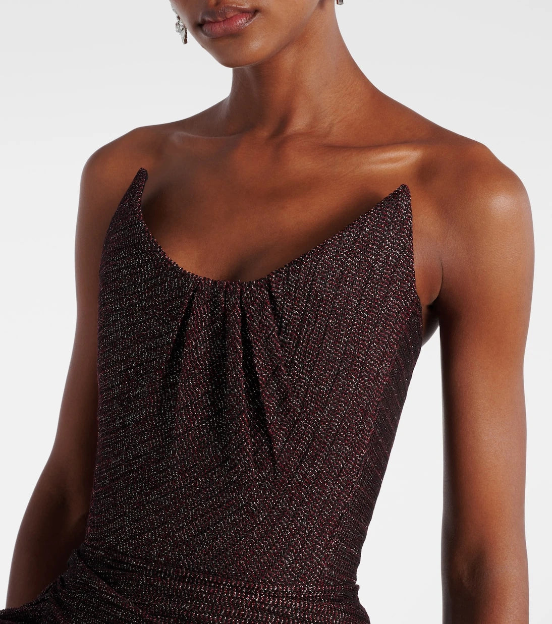 Maticevski - Lexicon draped gathered lamé gown