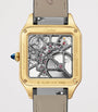 Large Yellow Gold Santos-Dumont Skeleton Watch 43.5mm