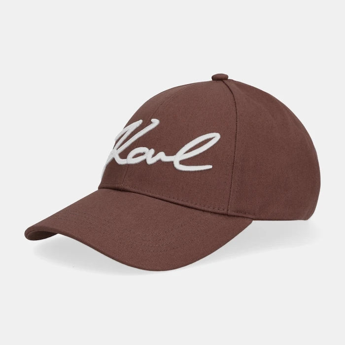 Памучна шапка с козирка Karl Lagerfeld K/SIGNATURE