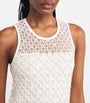 White Crochet Beaded Midi Dress