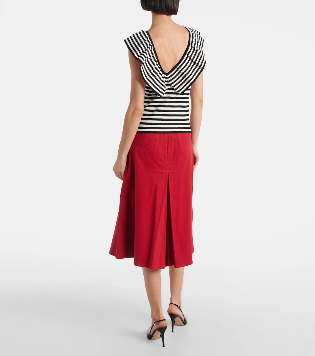 Max Mara - Vieste ruffled striped top