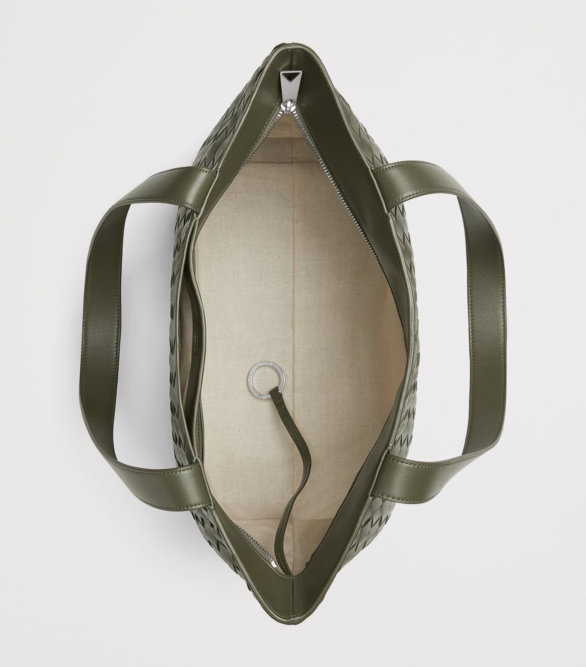 Bottega Veneta Small Leather Intrecciato Zipped Tote Bag