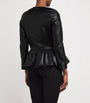 Liberowe Black Peplum Leather Jacket