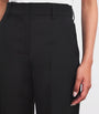 Weekend Max Mara Black Virgin Wool Wide-Leg Trousers