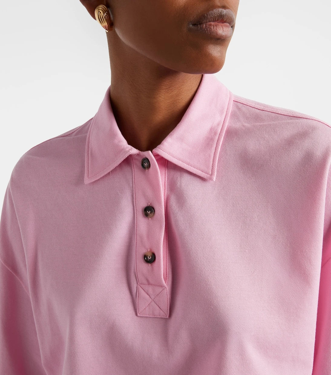 Bottega Veneta - Cropped cotton polo shirt