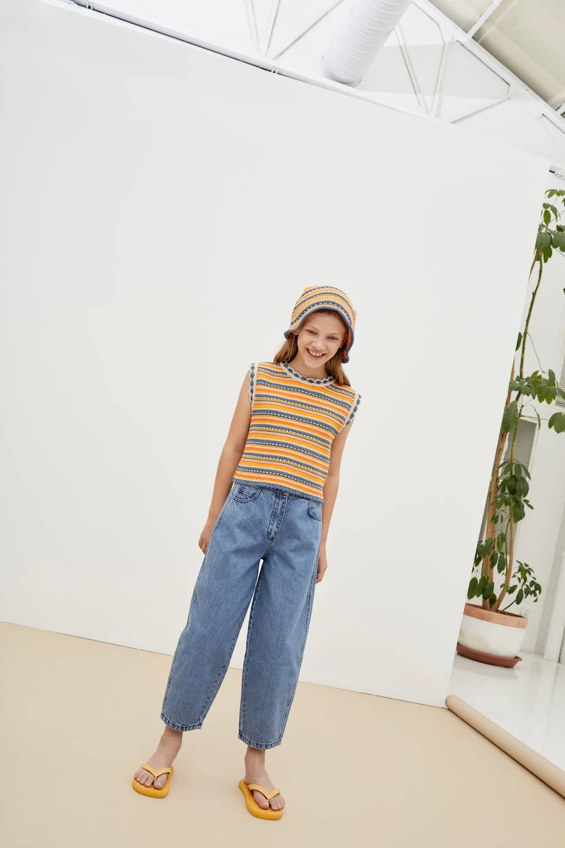 The New Society - Marco striped cotton sweater