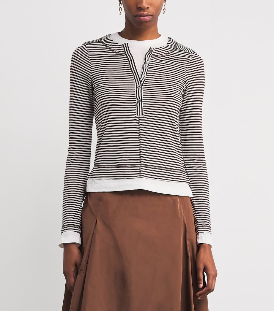 Stripe Double-Layer Top