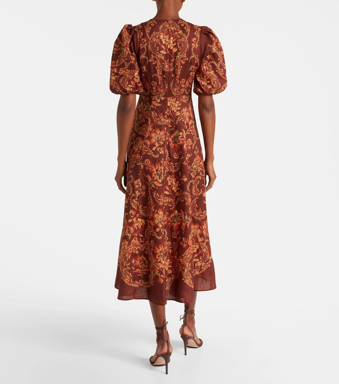 Alémais - Seraphina printed linen midi dress