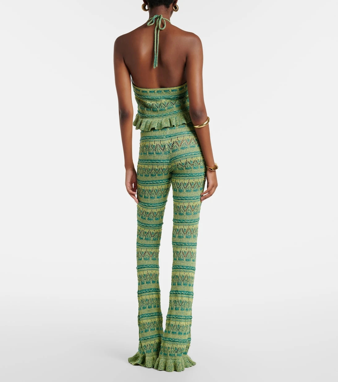 Etro - Crochet cotton flared pants
