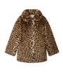 Bonpoint Faux Fur Leopard Print Coat (4-8 Years)