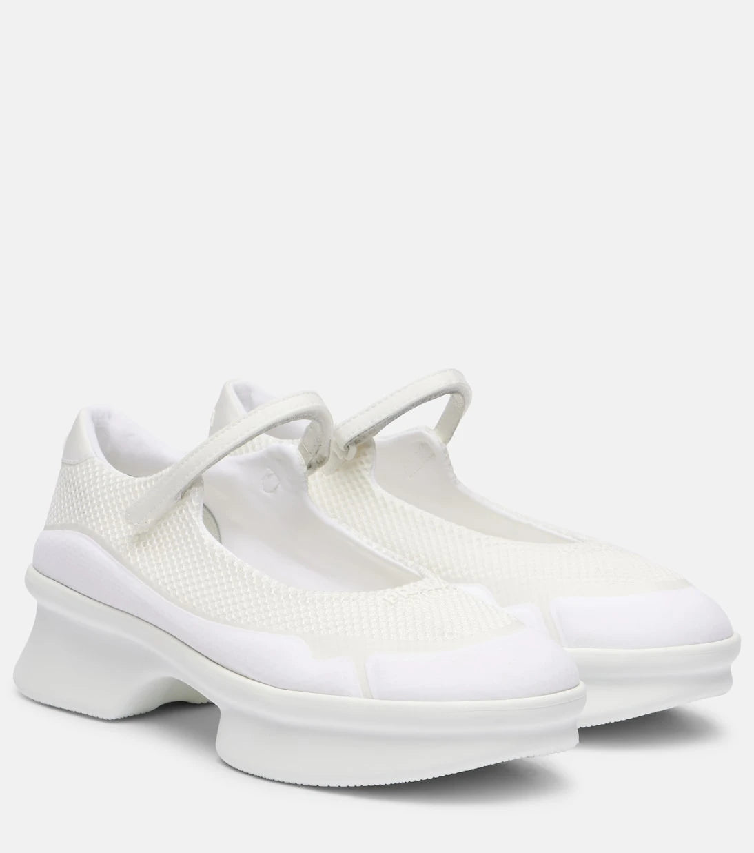 Prada - Wavy mesh Mary Jane flats
