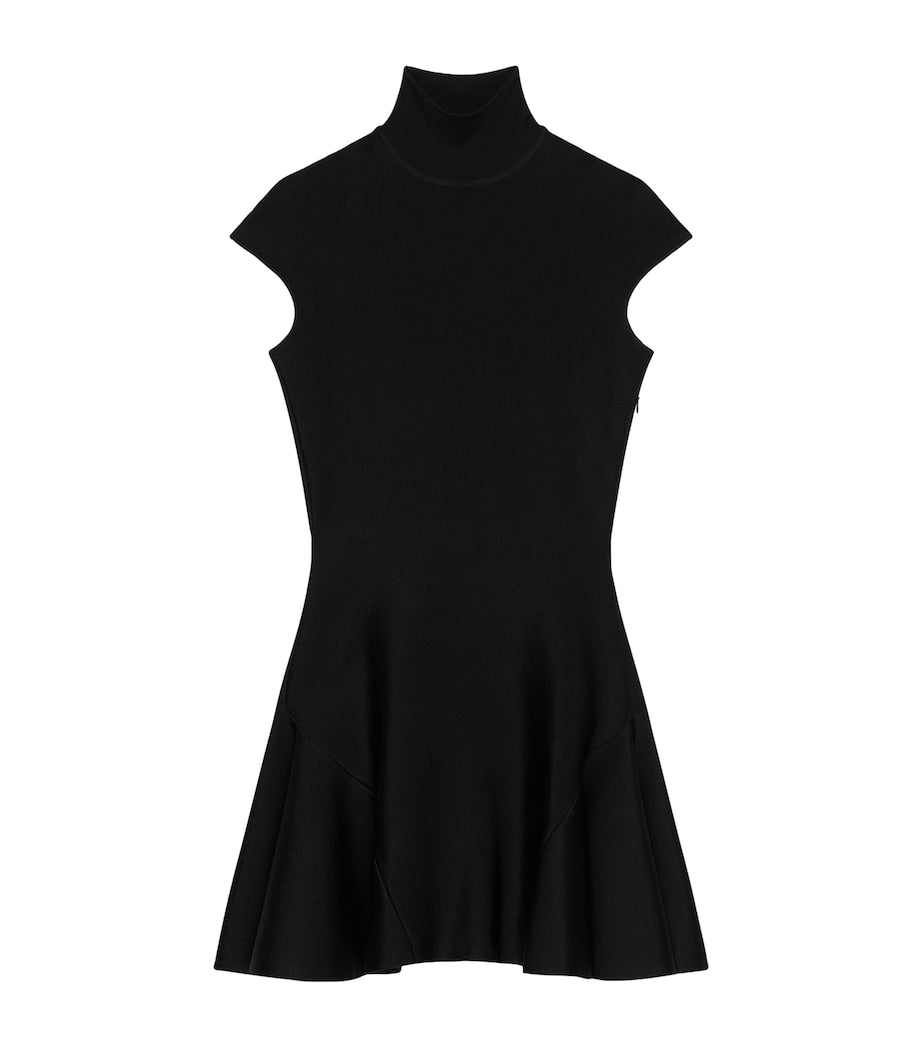 Givenchy Black Knitted Cap Sleeve Mini Dress