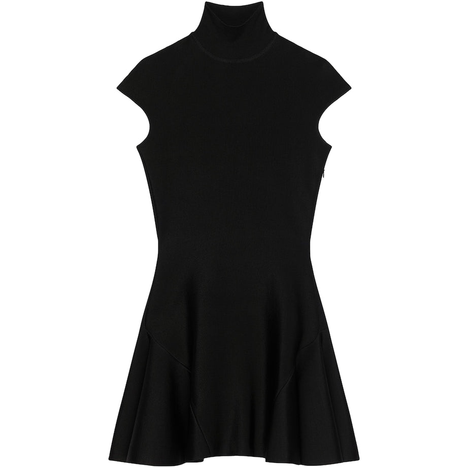 Givenchy Black Knitted Cap Sleeve Mini Dress