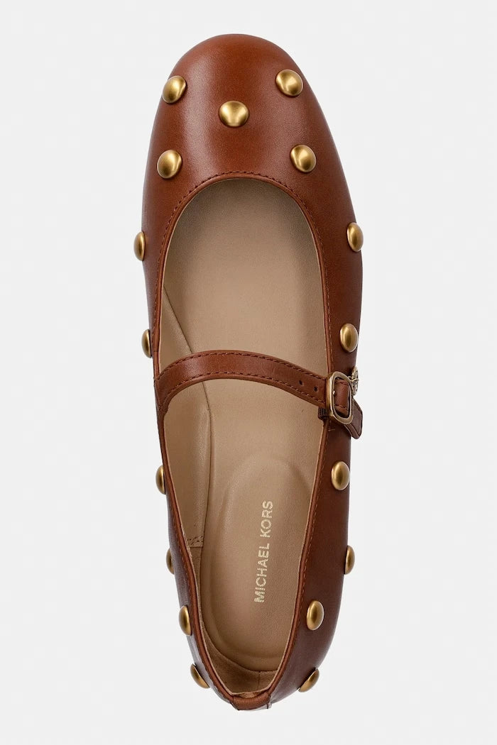 MICHAEL Michael Kors балеринки от кожа Nellie Flex Ballet