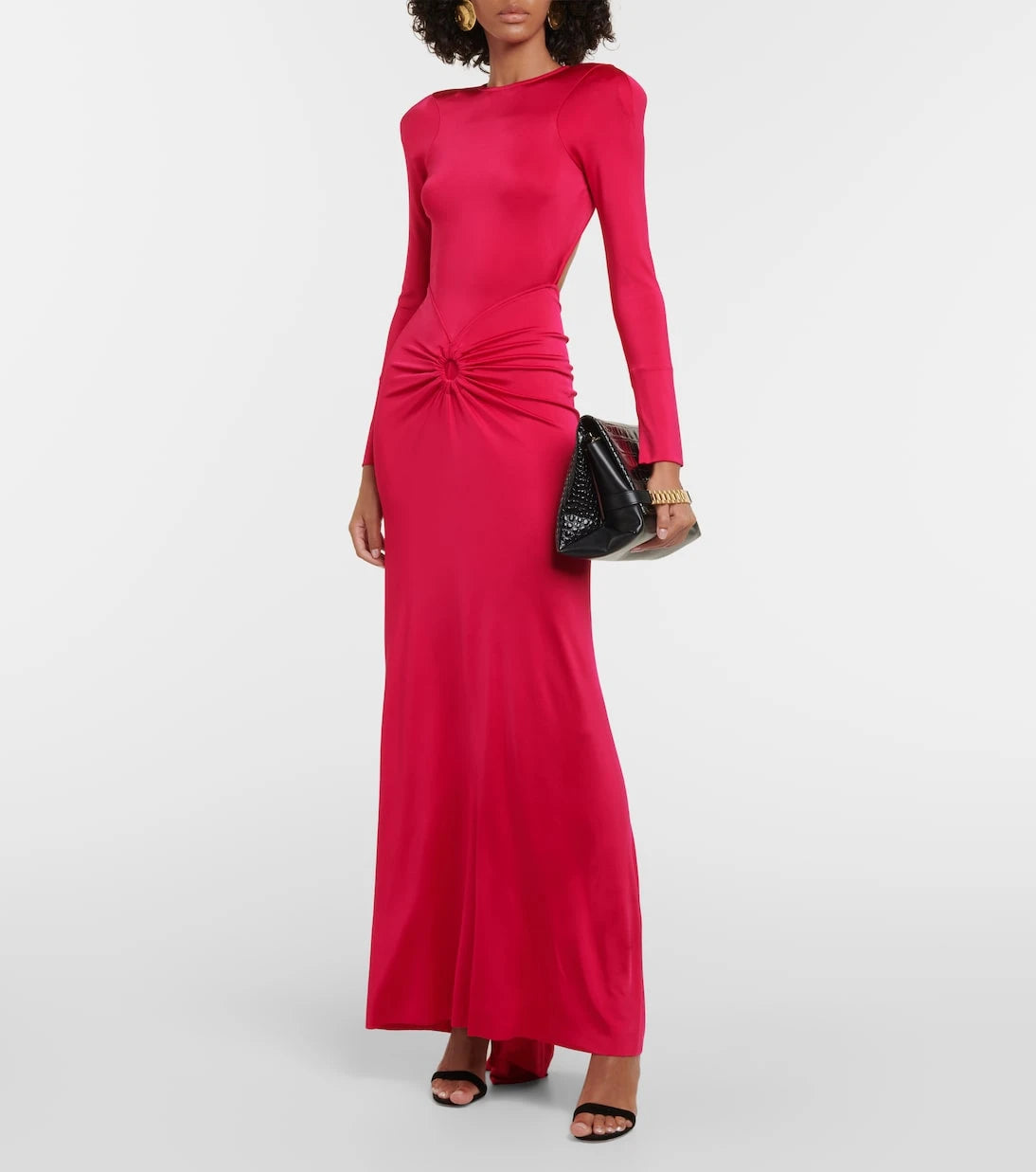 Victoria Beckham - Gathered jersey maxi dress