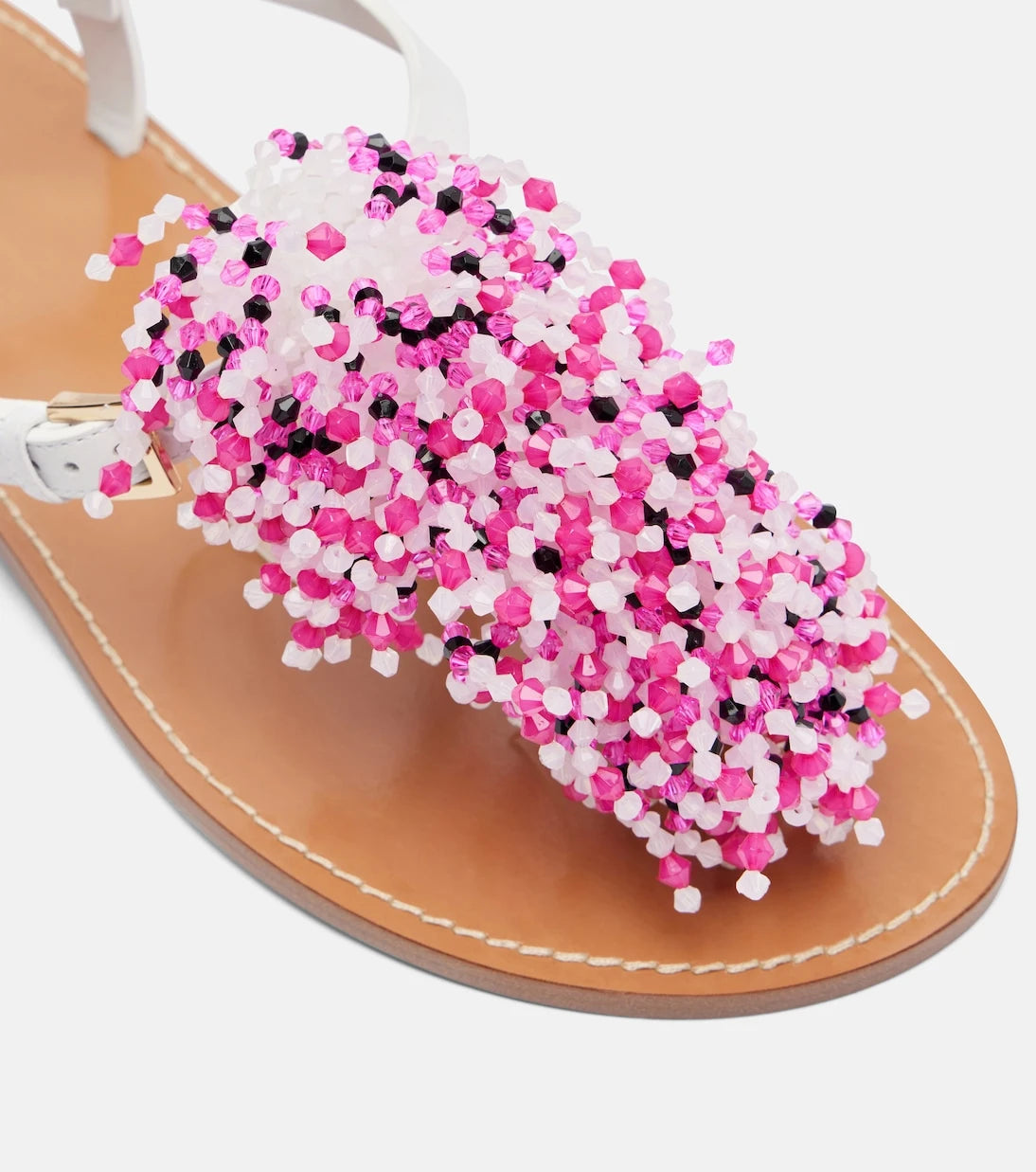 Pucci - Embroidery beaded leather sandals
