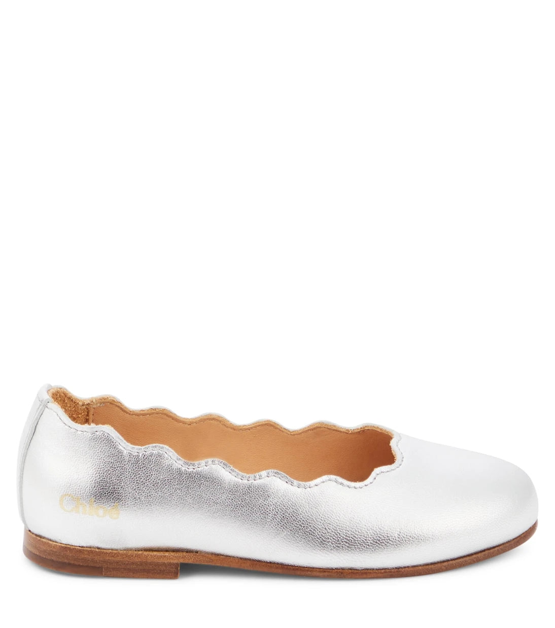Chloé Kids - Lauren metallic leather ballet flats