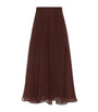 Brunello Cucinelli Red Silk Panelled Circle Skirt