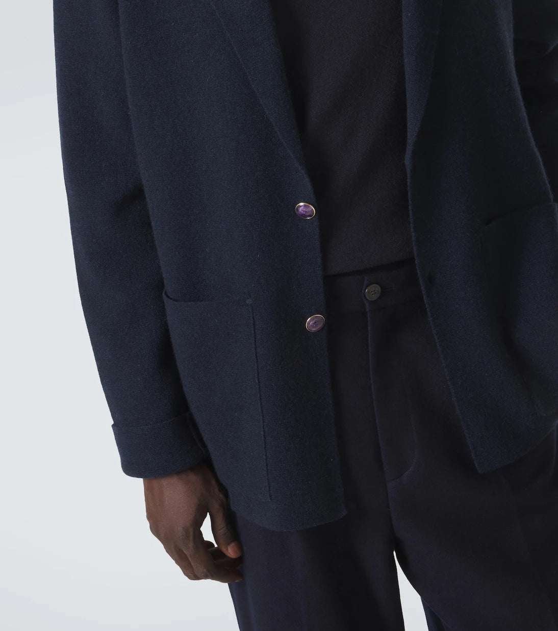 God's True Cashmere - Cashmere blazer with amethyst