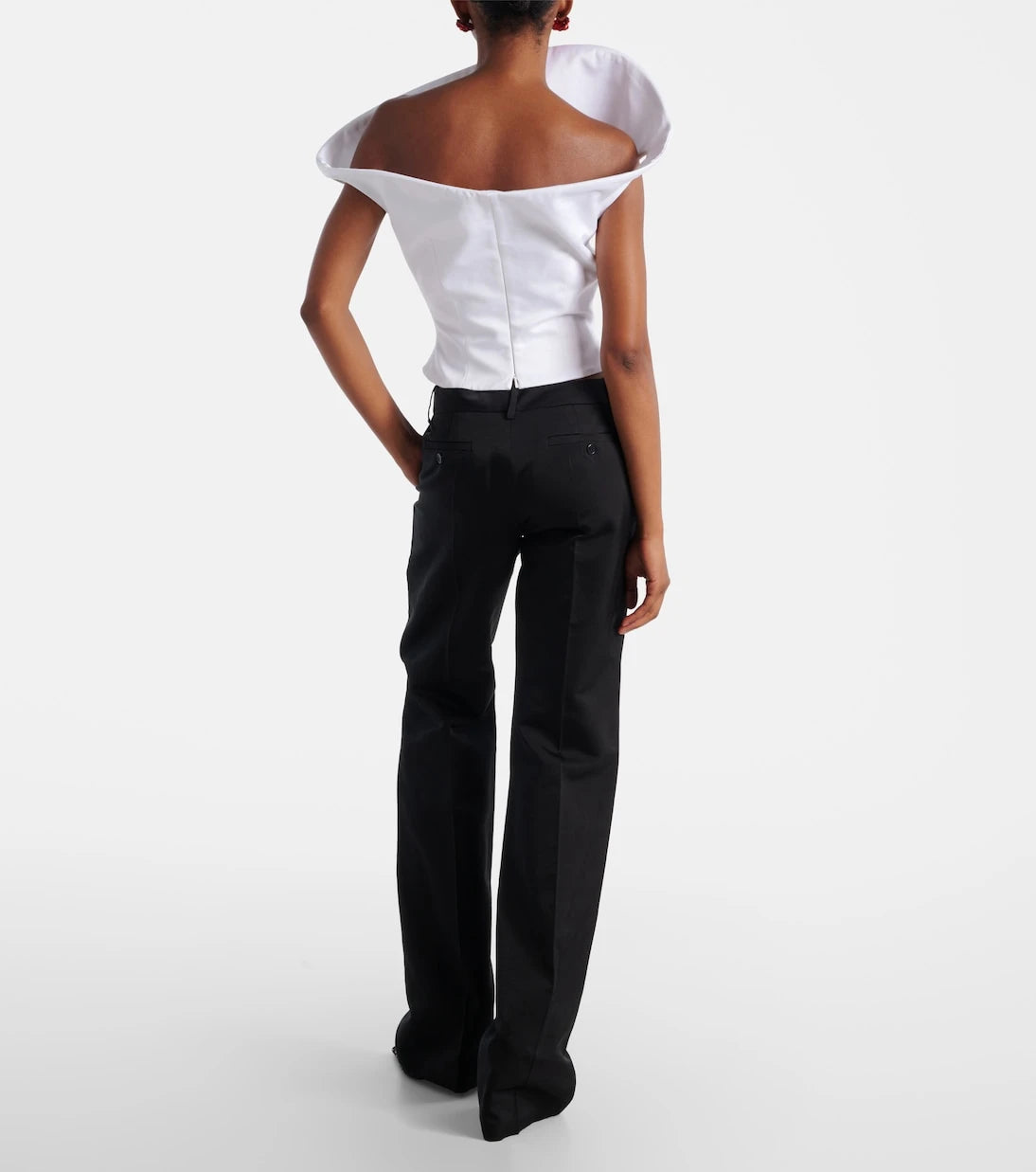 Magda Butrym - Asymmetric cotton bustier top