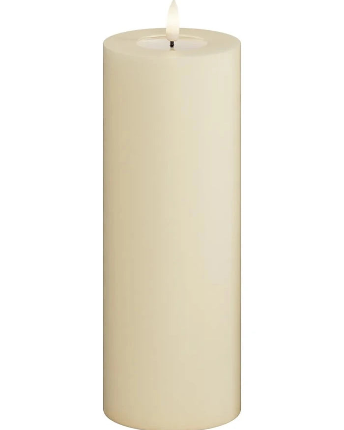 Led свещ Deluxe Homeart Cream Bloklys 7,5 x 20 cm