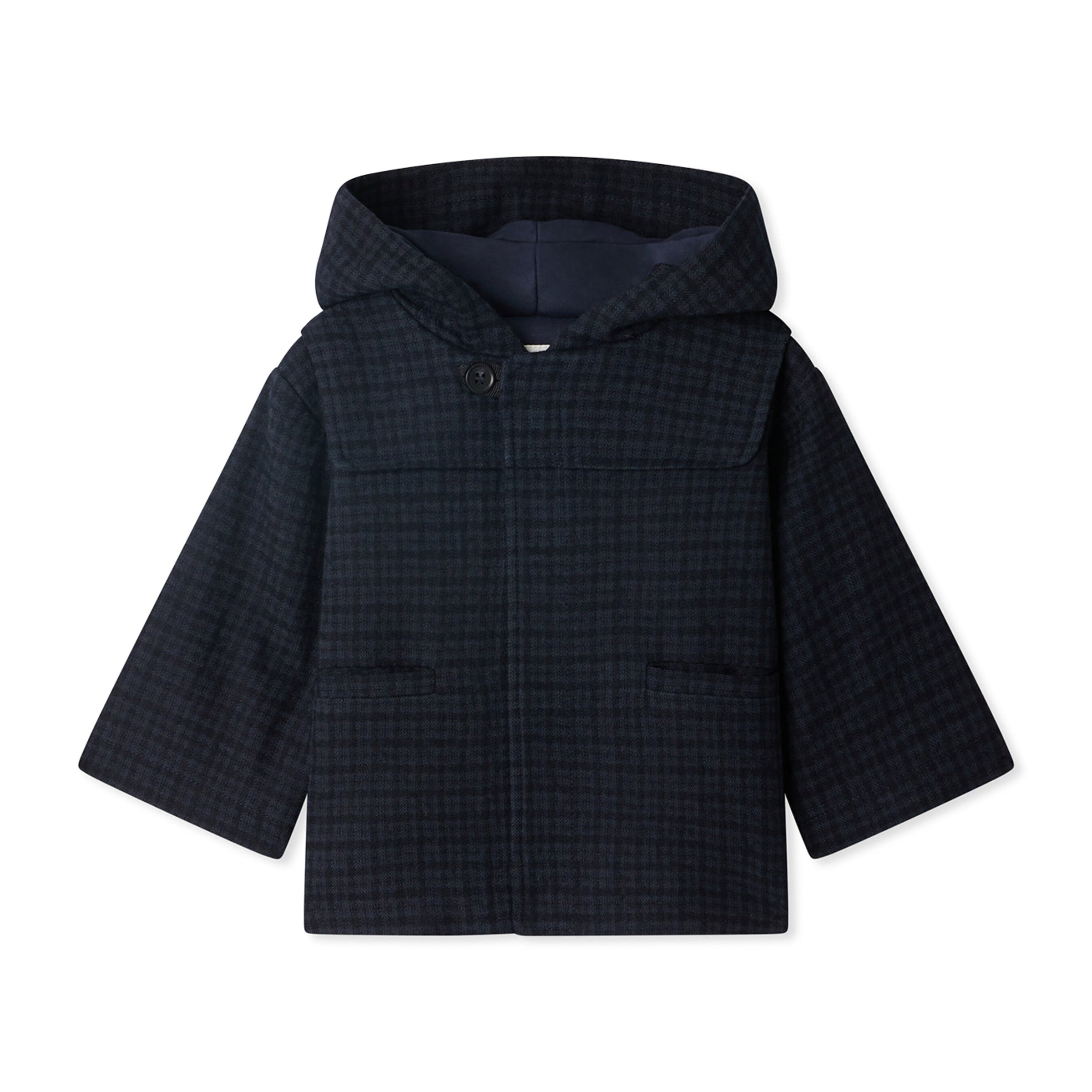 Cotton-Wool Check Coat (12-18 Months)