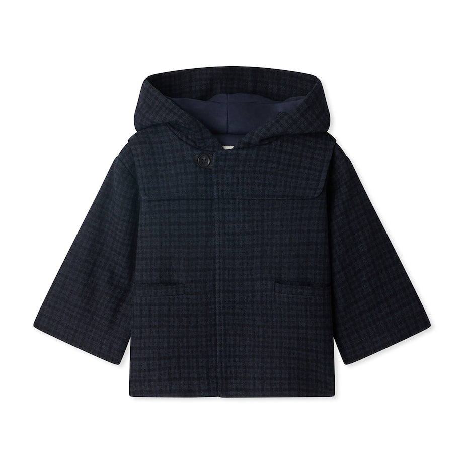 Cotton-Wool Check Coat (6-12 Months)