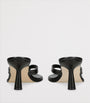 Black Leather Daphne Heeled Sandals 75