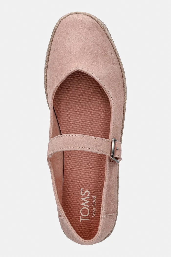 Toms kadın süet Mary Jane espadril CAROLINA MARY JANE