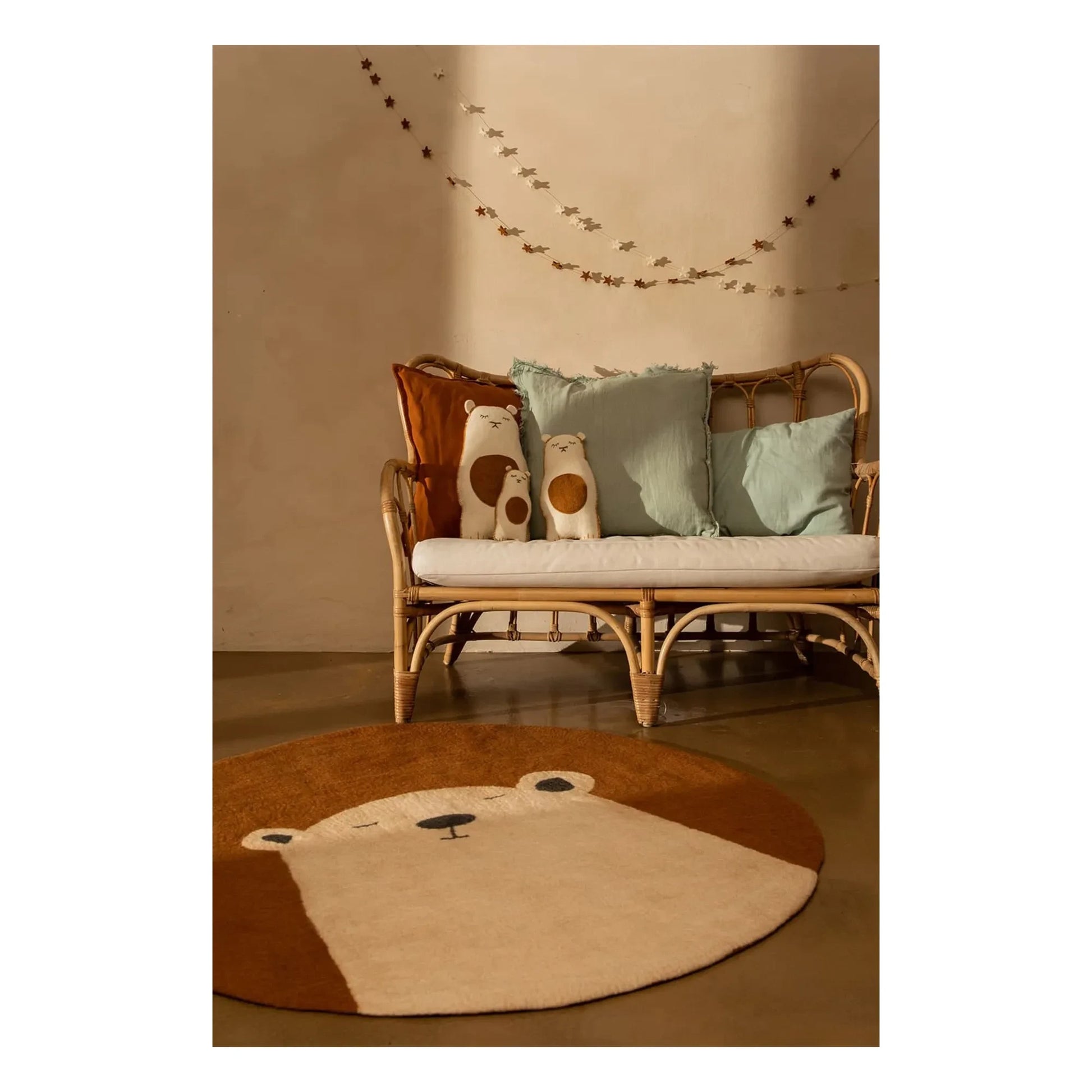 Muskhane - Felt Pasu Grizzly rug | Blush