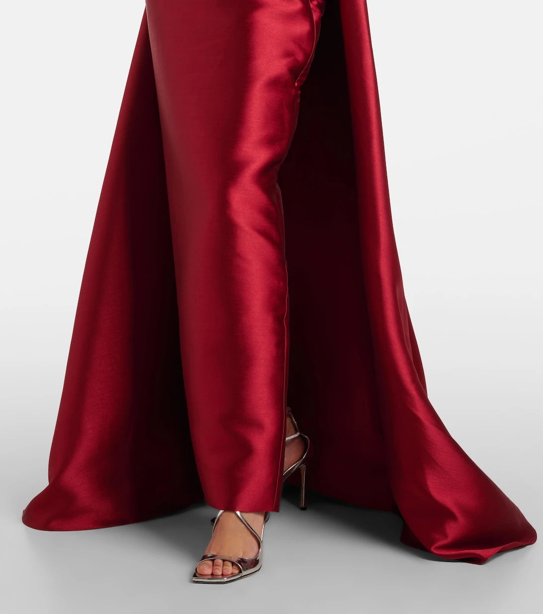 Solace London - Alba embellished draped satin gown