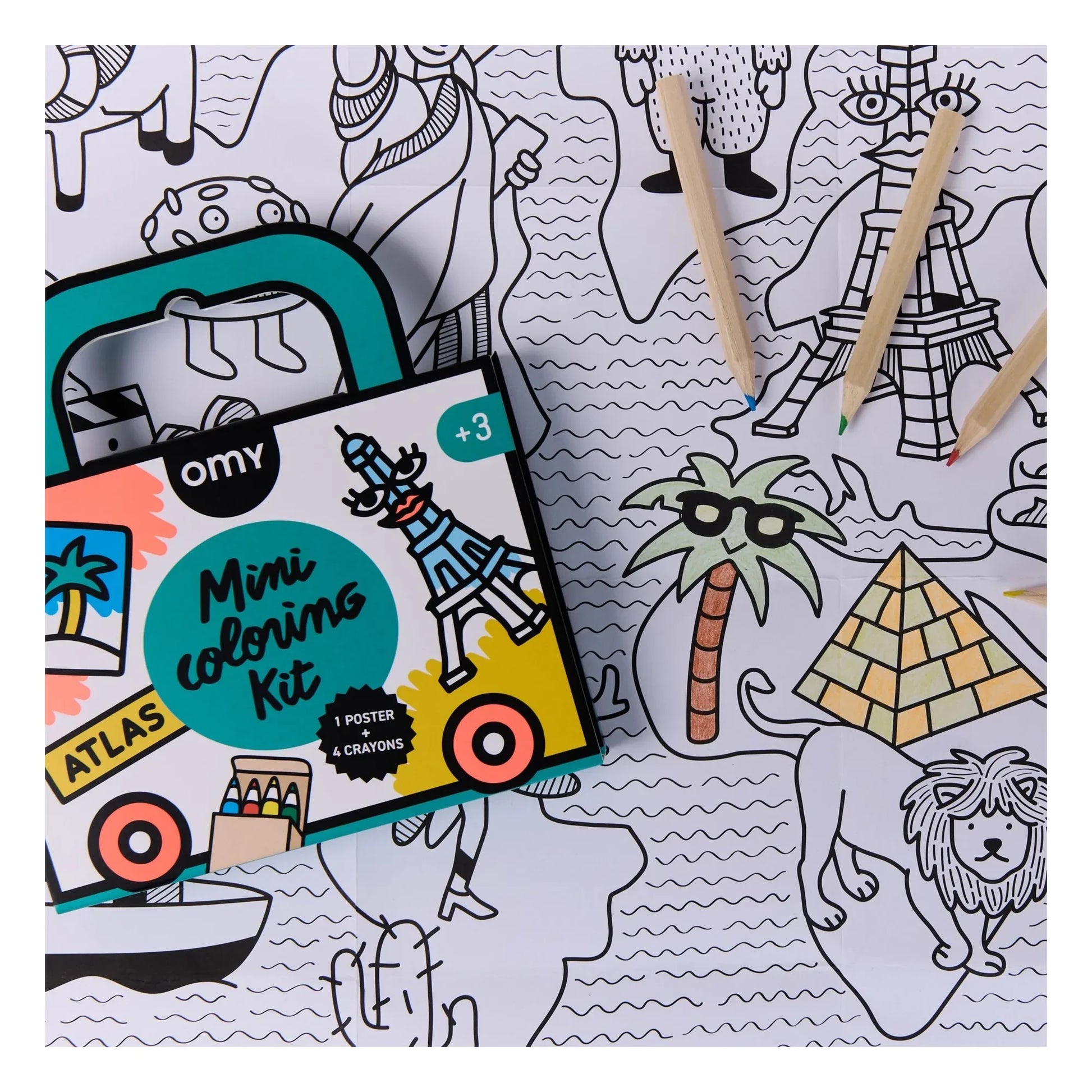 Omy - Atlas mini coloring kit