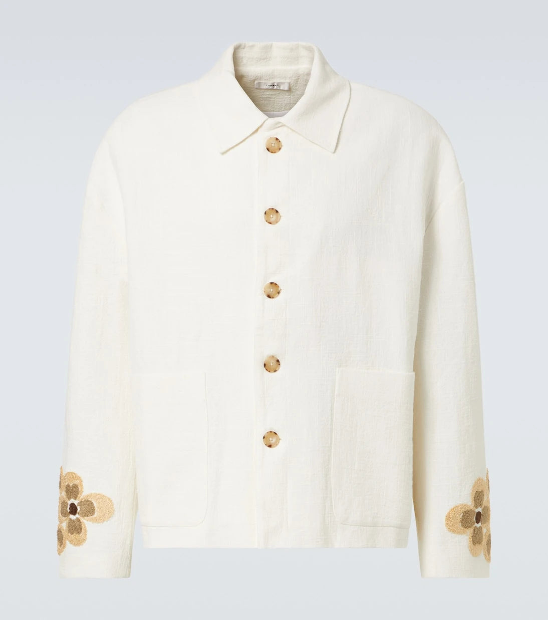 Commas - Floral linen and cotton bouclé jacket