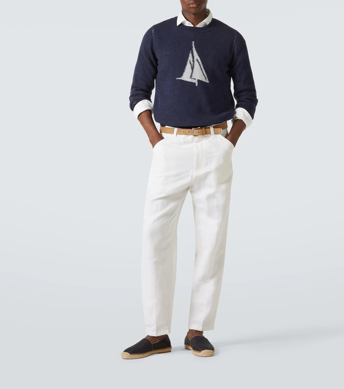 Brunello Cucinelli - Intarsia cotton sweater