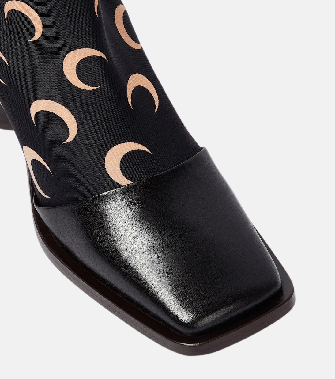 Marine Serre - Printed leather-trimmed sock boots