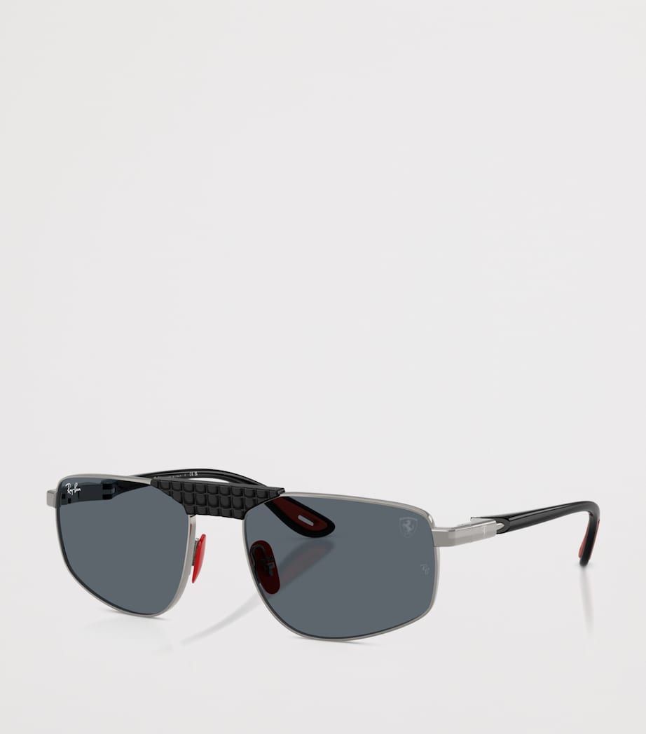 Ray-Ban Silver x Scuderia Ferrari RB3776M Irregular Sunglasses