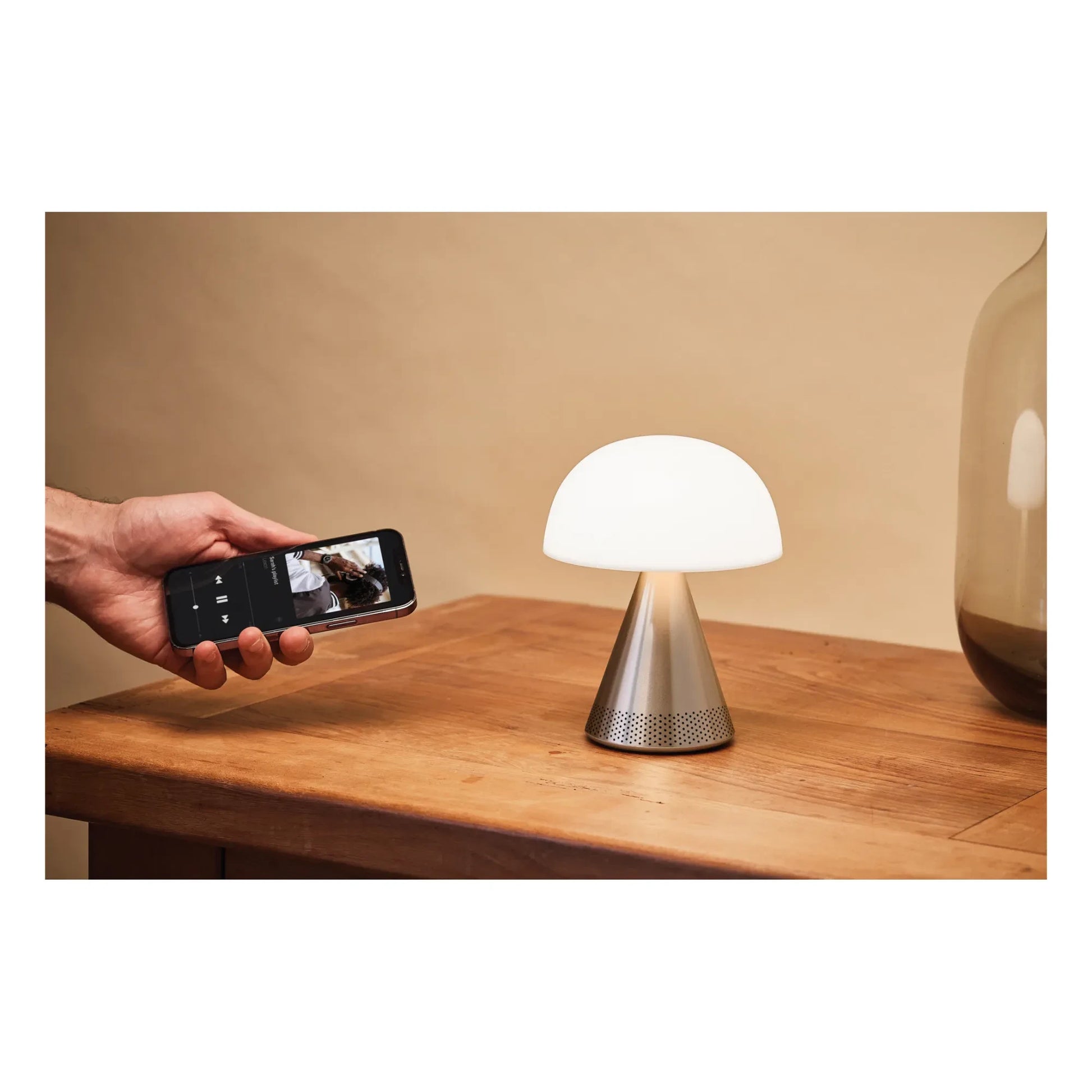 Lexon - Mina Audio Table Lamp | Aluminium