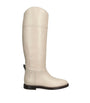 Brunello Cucinelli White Leather Riding Boots