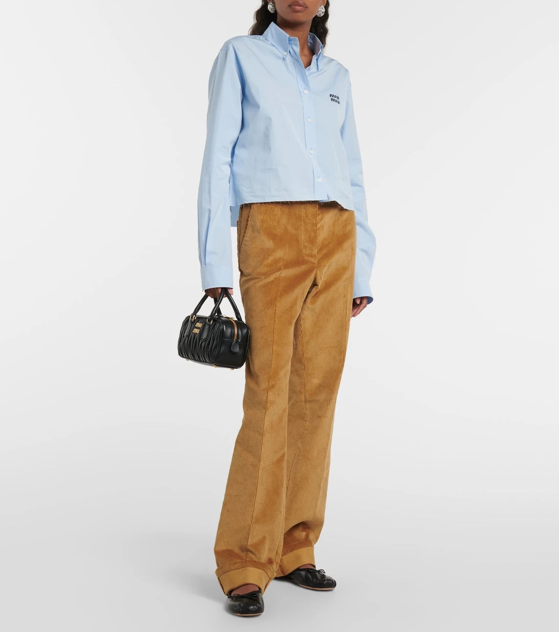 Miu Miu - Low-rise cotton corduroy pants
