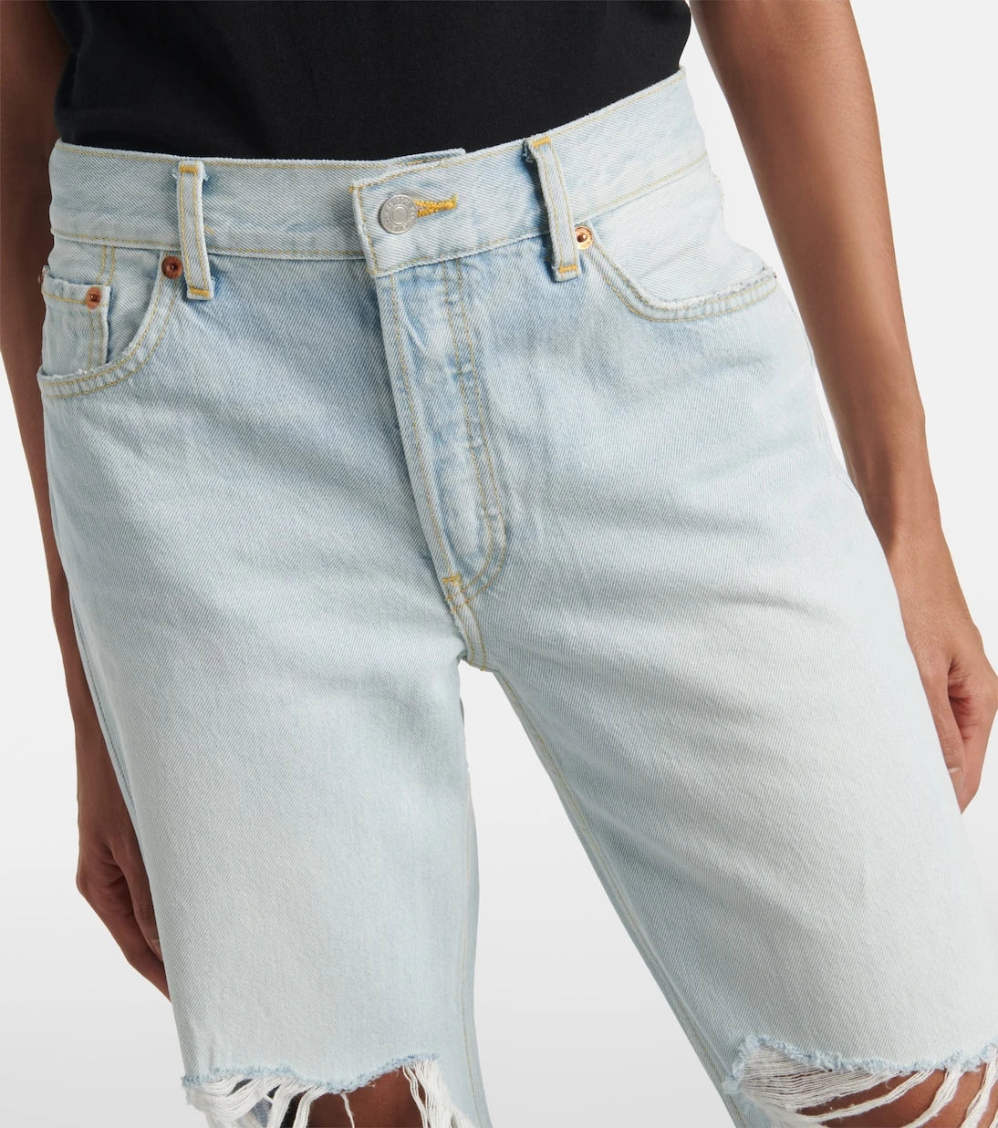 Re/Done - Loose Long distressed straight jeans