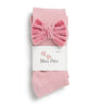 Meia Pata Velvet-Bow Knee-High Socks
