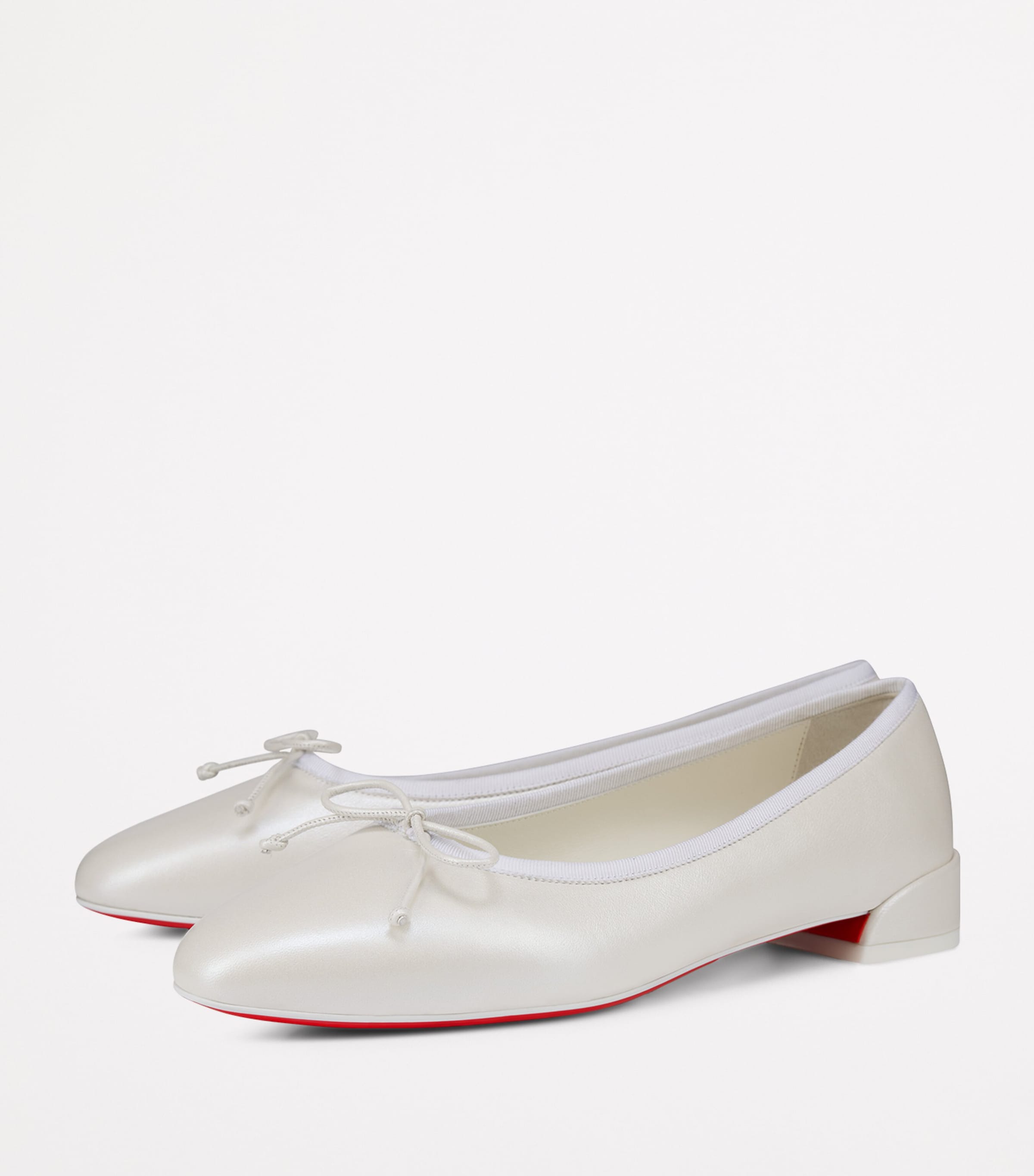White Sweetie Jane Satin Ballet Flats