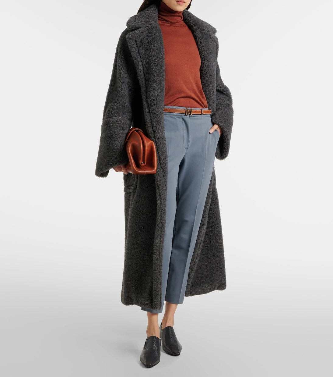 Max Mara - بنطال بيجنو قصير من الجيرسيه