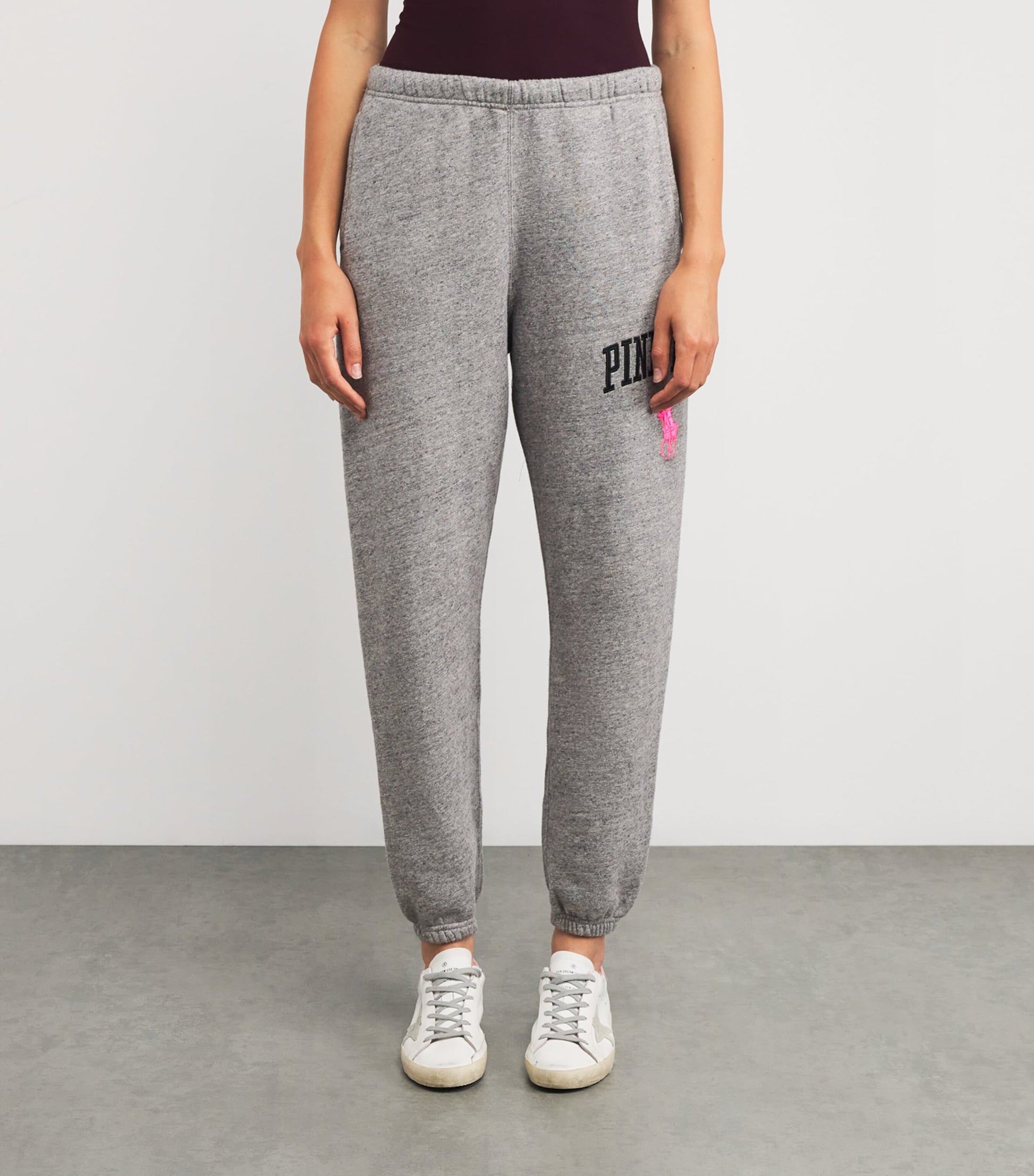 Cotton-Blend Pink Pony Sweatpants DARK VINTAGE HEATHER