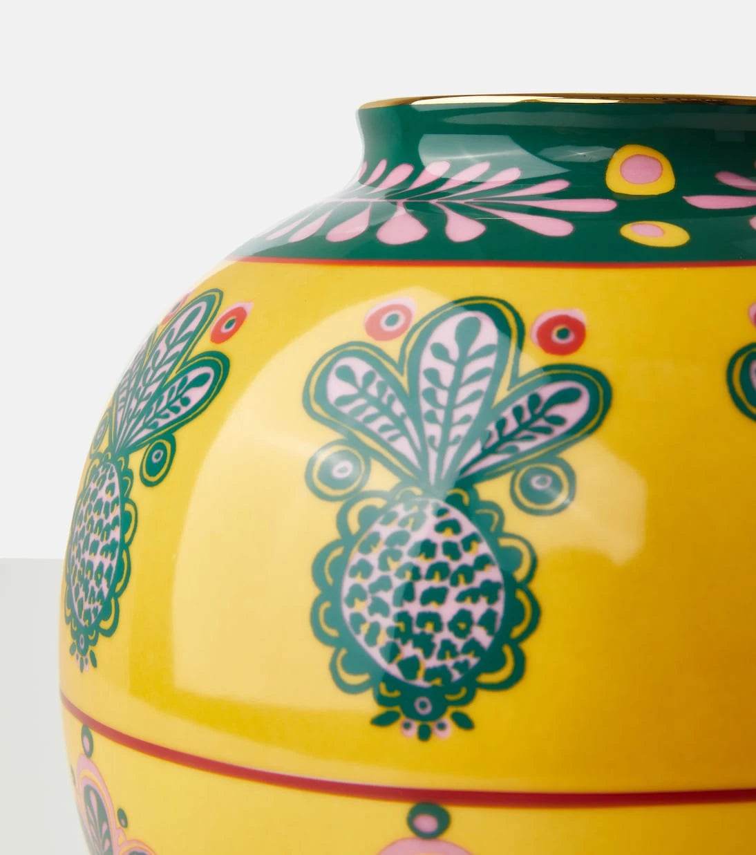 La DoubleJ - Pineapple Giallo Medium porcelain vase