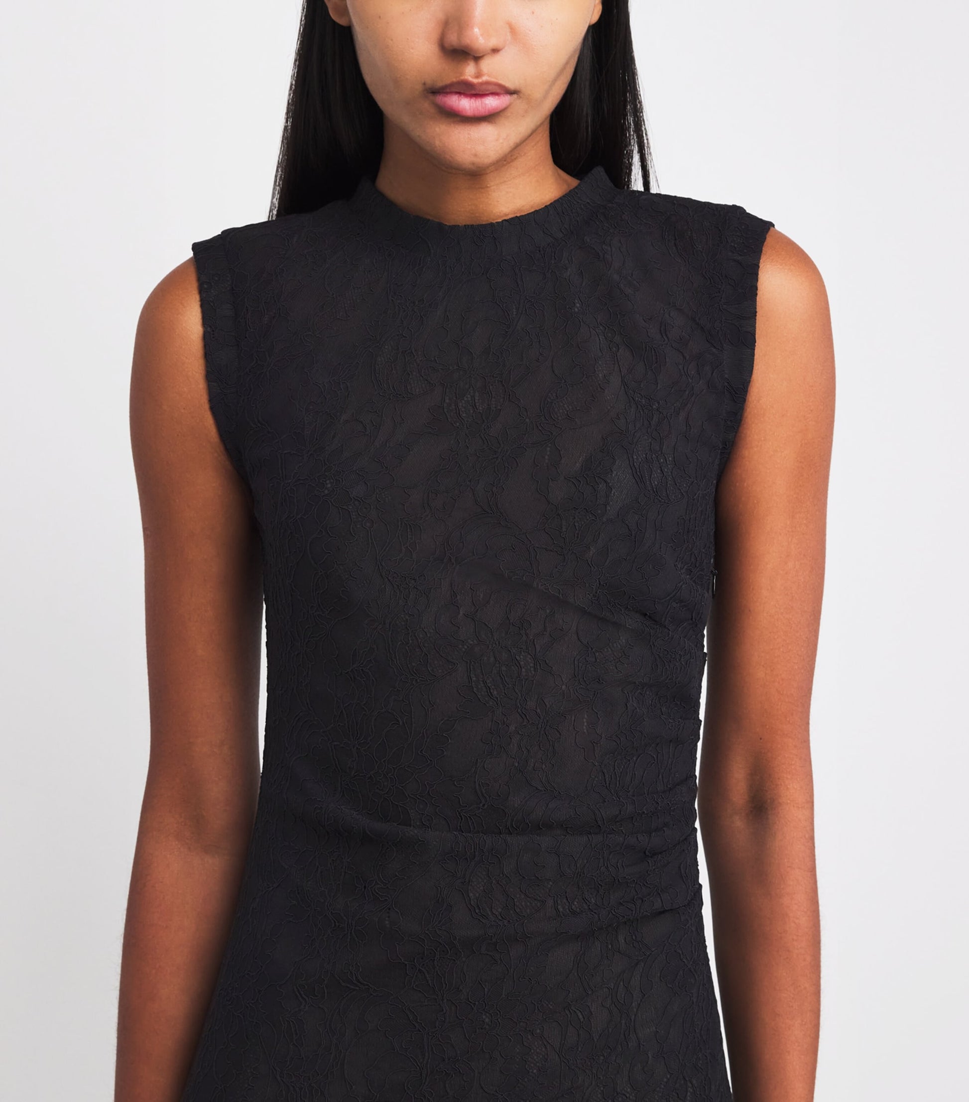 Stella McCartney Black Lace Floral Maxi Dress